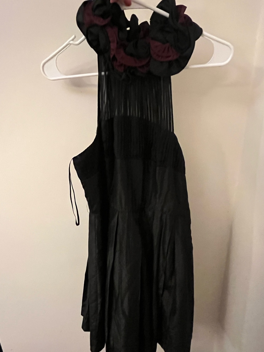 MM Couture by Miss Me Halter Black Cocktail Mini Dress Silk Blend